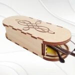 Caja de regalo personalizada con patrón de tortuga - Diseño de corte láser exclusivo