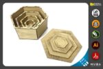 Conjunto de cajas hexagonales personalizadas para corte láser - DIY y decorativas - Imagen 4