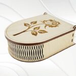 Joyero con Corte Láser Rosa Personalizado para Almacenamiento de Joyas Elegante y Funcional