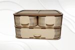 Joyero de Madera de 2 Pisos con Corte Láser Personalizado - Almacenamiento Elegante y Funcional - Imagen 3