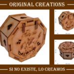 Caja Octogonal de Madera - Diseño Personalizado con Corte Láser para Regalos y Decoración