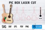 Caja de Guitarra SVG para Corte Láser | Diseño Personalizado y Creativo - Imagen 3