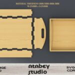 Bandeja de madera personalizada con asas - Diseño exclusivo cortado con láser