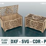 Caja de Madera con Diseño de Corazón - Corte Láser Personalizado para Regalos Originales