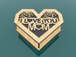 Caja de Regalo Corazón Mamá para Corte Láser - Personaliza con Amor y Creatividad - Imagen 2