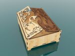 Caja decorativa de cisne cortada con láser para manualidades y decoración del hogar. - Imagen 2