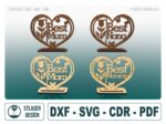 Adorno Corazón para Mamá - Diseño Exclusivo para Corte Láser Personalizado