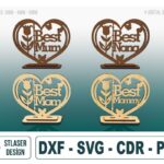 Adorno Corazón para Mamá - Diseño Exclusivo para Corte Láser Personalizado