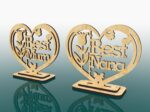 Adorno Corazón para Mamá - Diseño Exclusivo para Corte Láser Personalizado - Imagen 3