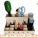 Organizador de Maquillaje Personalizado para Corte Láser - Almacenamiento Creativo y Moderno