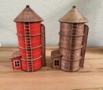 Miniaturas de Silo para Granja - Corte Láser en SVG para Glowforge | Natividad y Agricultura