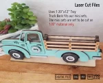 Archivos SVG y PDF de corte láser para bandejas y tarjeteros de camioneta Truck - Regalos creativos y útiles - Imagen 2