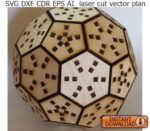 Archivos SVG y DXF de pelota de fútbol para corte láser - Planos vectoriales listos para Glowforge