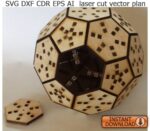 Archivos SVG y DXF de pelota de fútbol para corte láser - Planos vectoriales listos para Glowforge - Imagen 5