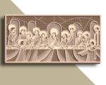 Última Cena 3D Multicapa SVG para Corte Laser de Madera y Papel - Archivo Mandala Decorativo