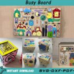 Archivo SVG Busy Board para Corte Láser - Diseño de Juguetes Educativos y Cubo Interactivo