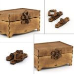 Cerraduras de Madera para Corte Láser - 3 Modelos en Formatos SVG, DXF y AI - Imagen 2