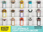 Paquete Premium de Diseños de Animales para Interruptores de Luz - 15 Plantillas para Corte Láser