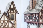 Corte láser 3D miniatura casa medieval - Archivo DXF/SVG para Glowforge y cortadoras láser - Imagen 5