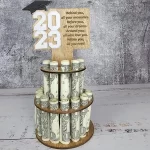 Torta de Dinero Personalizable para Graduación - Regalo Original y Creativo para Graduados