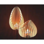 Candelabro de madera cortado con láser - Plantilla SVG, DXF para Portavelas en LightBurn