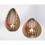Candelabro de madera cortado con láser - Plantilla SVG, DXF para Portavelas en LightBurn - Imagen 4