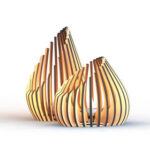 Candelabro de madera cortado con láser - Plantilla SVG, DXF para Portavelas en LightBurn - Imagen 5