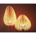 Candelabro de madera cortado con láser - Plantilla SVG, DXF para Portavelas en LightBurn - Imagen 3