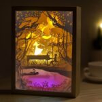 Caja de Luz 3D para Corte Láser - Plantilla DXF de Diseño de Piano para Decoración Interactiva