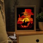 Plantilla SVG de Cowboy para Caja de Luz - Corte Láser DIY Creativo y Personalizado