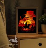 Plantilla SVG de Cowboy para Caja de Luz - Corte Láser DIY Creativo y Personalizado