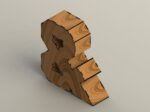 Alfabeto 3D para Corte Láser - Diseños Mecánicos para Proyectos Creativos - Imagen 6