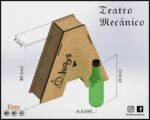 Caja de Regalo Portabotellas Alfabeto 3D para Corte láser - Archivos DXF CNC Download - Imagen 3