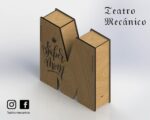 Caja de Regalo Portabotellas Alfabeto 3D para Corte láser - Archivos DXF CNC Download - Imagen 5