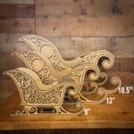 Trio de Trineos SVG para Corte Láser - Decoraciones Festivas y Navideñas Personalizables - Imagen 4