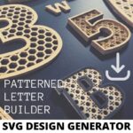 Patrones de Rattan para Letras de Boda - Alfabeto Personalizado para Corte Láser y Decoración