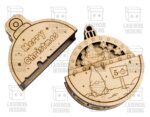 Caja de Adornos Navideños en Formatos SVG, DXF, PDF y Ai para Corte Láser en Glowforge - Imagen 6
