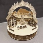 Mini Arco de Velas Pueblo Navideño - Plantillas Cortadas en DXF, SVG, Ai, Lightburn y PDF