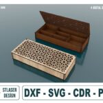 Caja de almacenamiento con tapa para corte láser - Diseño personalizado y práctico