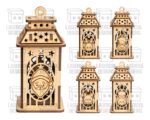 Juego de farolillos navideños para corte láser | Archivos SVG, DXF, PDF y Ai para Glowforge - Imagen 2