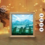 Plantilla de corte láser para caja de sombra de pingüino - Diseño creativo en papel adaptable - Imagen 3