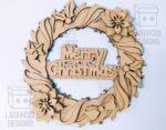 Corona de Navidad para Corte láser - Archivos SVG, DXF, PDF, Ai - Adornos para Glowforge - Imagen 4