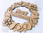 Corona de Navidad para Corte láser - Archivos SVG, DXF, PDF, Ai - Adornos para Glowforge - Imagen 5