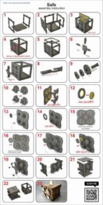 Caja fuerte de combinación: Archivos de corte láser SVG, PDF y CDR para bricolaje y seguridad - Imagen 8
