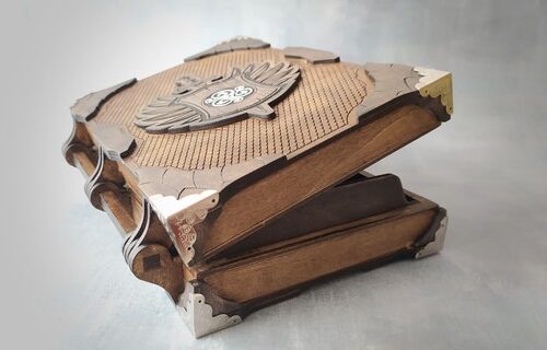 Caja de libros retro para corte láser – Archivos SVG, PDF y CDR 3mm a 6mm