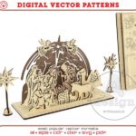 Tarjeta de Navidad 3D para Corte Láser - SVG para Glowforge y Puzzles Decorativos