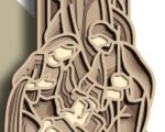 SVG Nativity Multicapa para Corte Láser | Archivo 3D Mandala de Contrachapado y Papel - Imagen 7