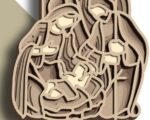 SVG Nativity Multicapa para Corte Láser | Archivo 3D Mandala de Contrachapado y Papel - Imagen 8