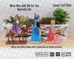 Complemento Reyes Magos: Archivos SVG y PDF para Corte Láser en Decoración Navideña