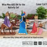 Complemento Reyes Magos: Archivos SVG y PDF para Corte Láser en Decoración Navideña
